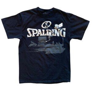 Men's SPALDING Short-Sleeve Basketball Graphic Tee T-Shirt Size Medium